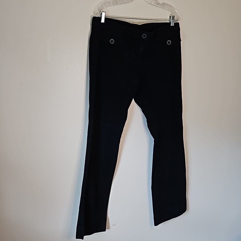Moda International Black Flare Leg Pants Size 12 Tall